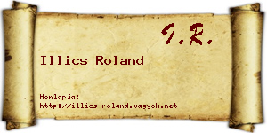 Illics Roland névjegykártya